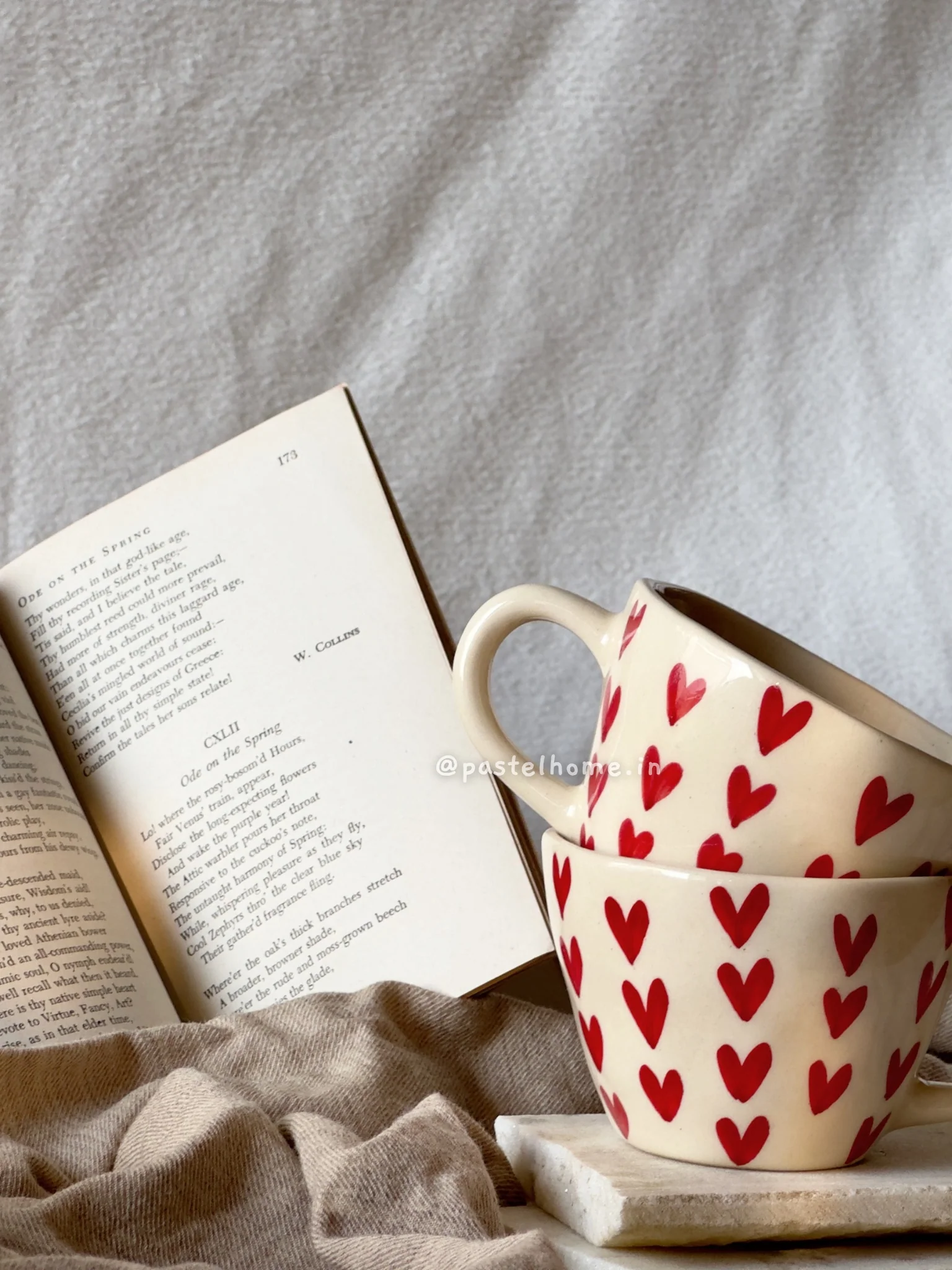 Handpainted Ceramic Heart Mug - Image 2
