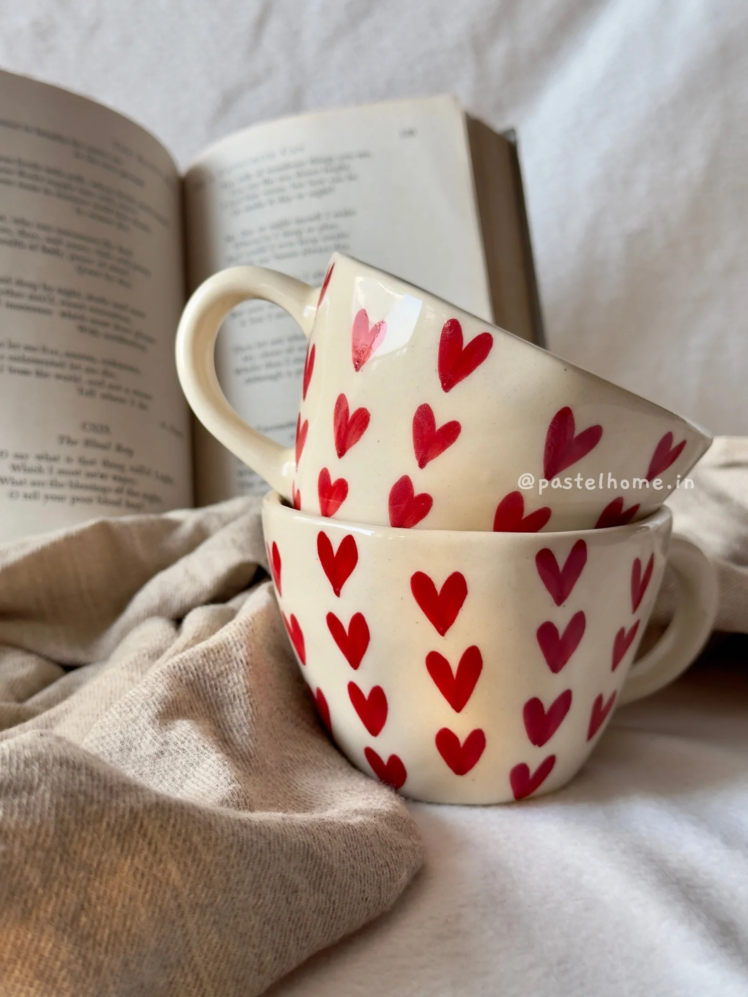 Handpainted Ceramic Heart Mug